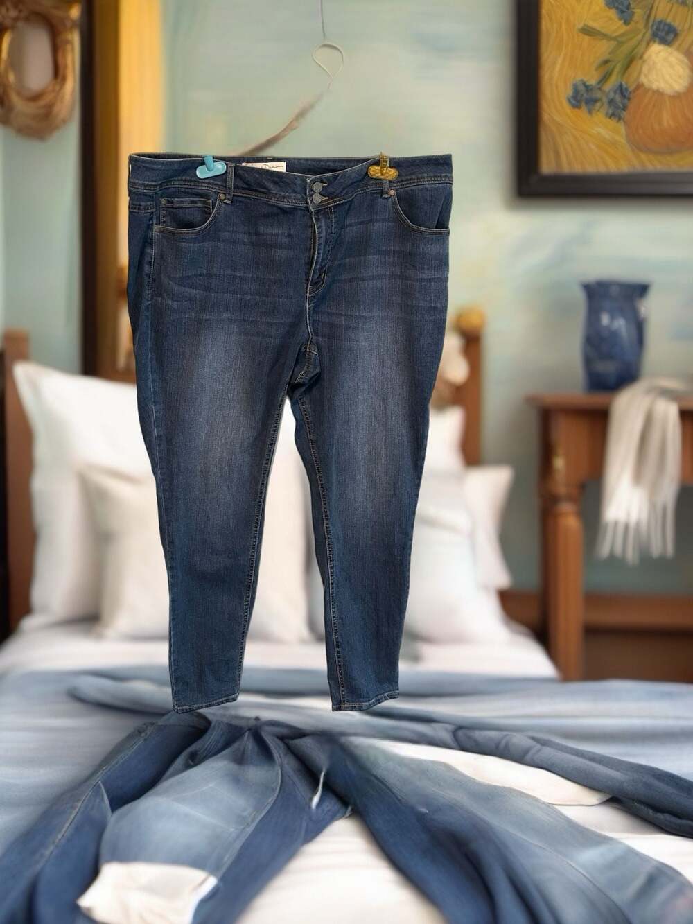 Comfortable Jeans 18W Curvy Double Button Bootcut Straight NWOT